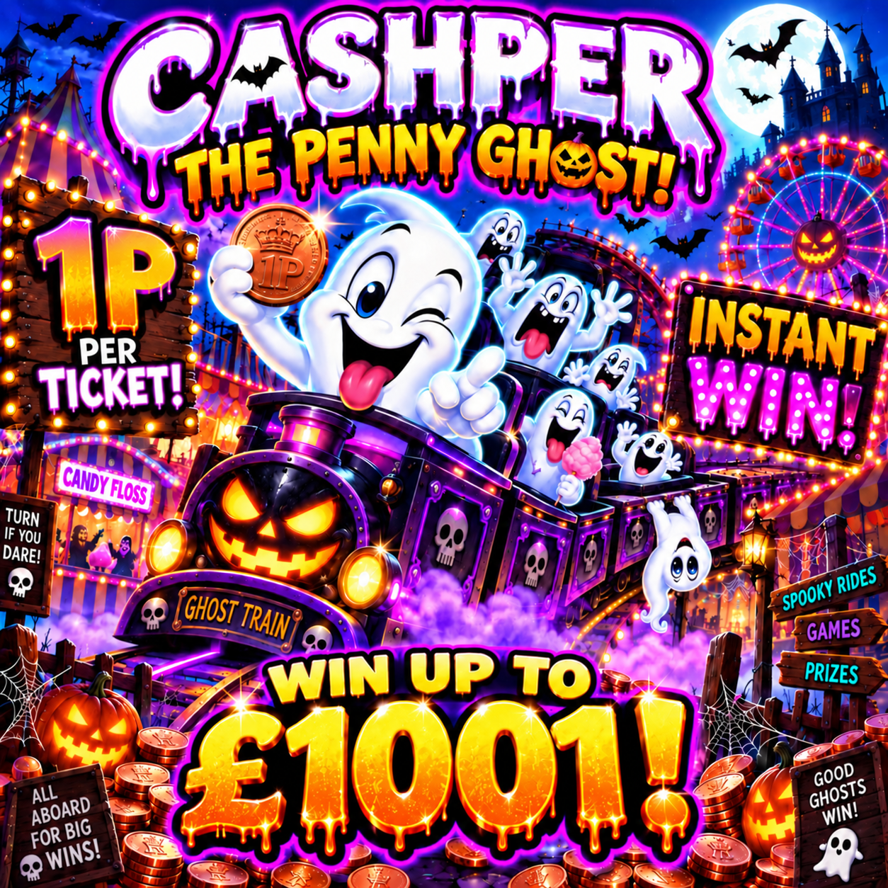 👻CASHPER THE PENNY GHOST - INSTANT WIN👻 (AUTODRAW)