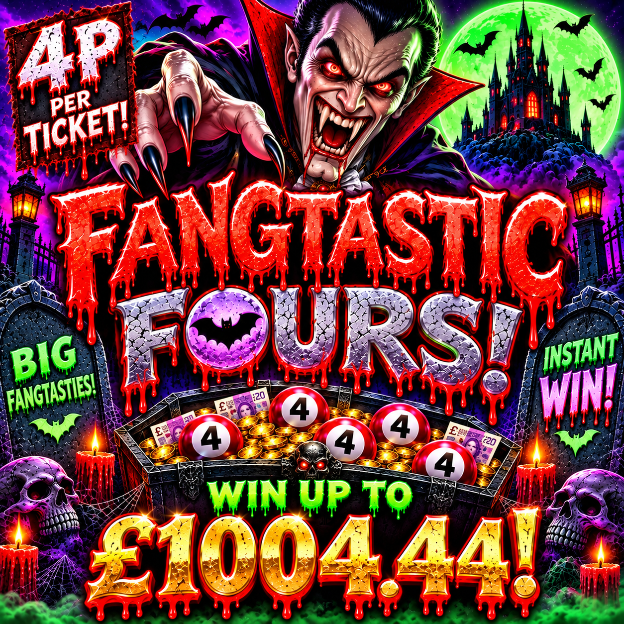 🧛 FANGTASTIC FOURS! INSTANT WIN 🧛(AUTODRAW)